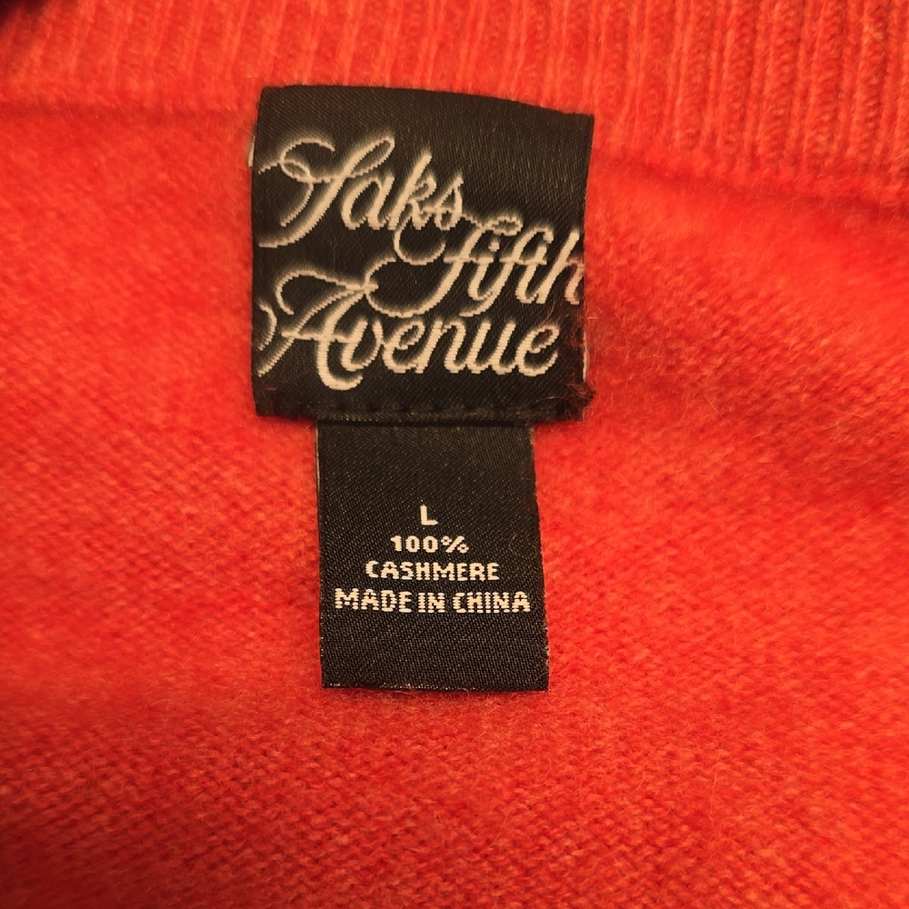 Saks Fifth Avenue Men's Vibrant Red Cashmere Sweater